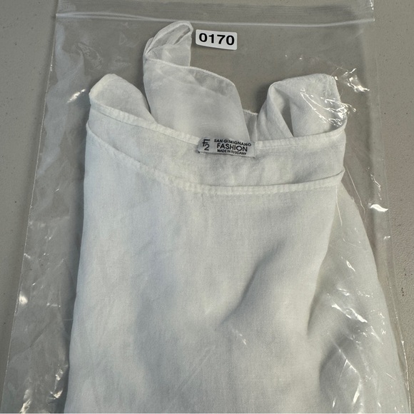 San Gimignano White Linen Silk Blend Asymmetric Hem Tunic Lagenlook Top One Size - Picture 12 of 13